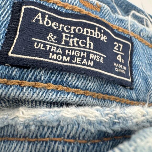 Abercrombie & Fitch Jeans Womens 4 / 27 Ultra High Rise Mom Jean Distressed - Picture 4 of 8